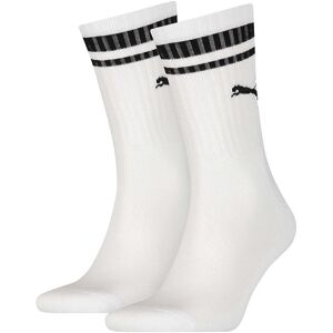 Puma Unisex Adult Heritage Stripe Crew Socks (pak van 2) (Wit/zwart) 43 - 45 Puma Unisex Adult Heritage Stripe Crew Socks (pak van 2) (Wit/zwart) 43 - 45