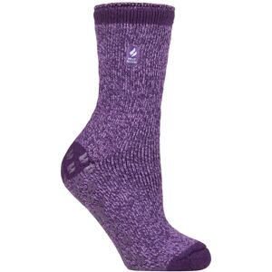 Heat Holders Dames Dikke Winter Thermische Niet-Slip Slippersokken - Paars - Maat 4-6.5 Heat Holders Dames Dikke Winter Thermische Niet-Slip Slippersokken - Paars - Maat 4-6.5