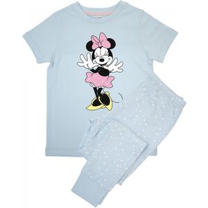 Disney Meisjes Minnie Mouse Pose Lange Pyjama Set met Korte Mouwen (Babyblauw) 5-6J / 110-116cm Disney Meisjes Minnie Mouse Pose Lange Pyjama Set met Korte Mouwen (Babyblauw) 5-6J / 110-116cm