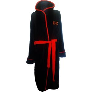 ACDC AC/DC Unisex Adult Logo Coral Fleece Dressing Gown (Zwart) S/M ACDC AC/DC Unisex Adult Logo Coral Fleece Dressing Gown (Zwart) S/M