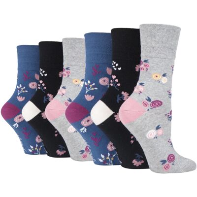 Gentle Grip 6 paar sokken zonder elastiek damessokken met zachte grip - SOLRH216 37 - 42 Gentle Grip 6 paar sokken zonder elastiek damessokken met zachte grip - SOLRH216 37 - 42