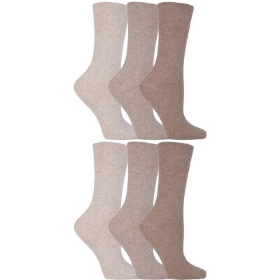 Gentle Grip - 6 paar diabetische damessokken - Beige 37 - 42 Gentle Grip - 6 paar diabetische damessokken - Beige 37 - 42