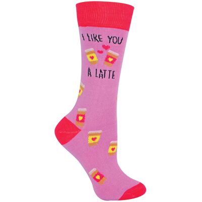 Urban Eccentric - I Like You A Latte NieuwigheidSokken - Ik Vind Je Een Latte Leuk 37 - 42 Urban Eccentric - I Like You A Latte NieuwigheidSokken - Ik Vind Je Een Latte Leuk 37 - 42