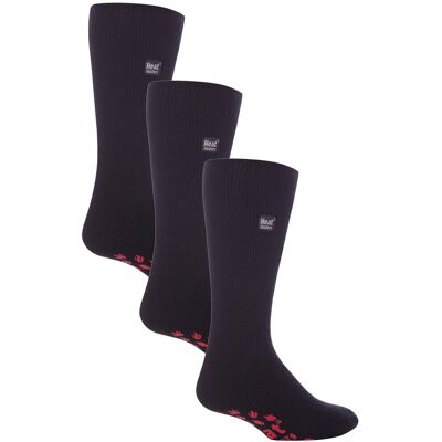 Heat Holders 3 paar pantoffelsokken voor heren met grips - Zwart Rood 39 - 45 Heat Holders 3 paar pantoffelsokken voor heren met grips - Zwart Rood 39 - 45