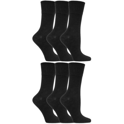 Gentle Grip - 6 paar diabetische damessokken - Zwart 37 - 42 Gentle Grip - 6 paar diabetische damessokken - Zwart 37 - 42