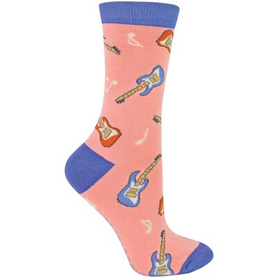 Miss Sparrow - Dames Gitaar Sokken - Grappige Gitaar Patroon Bamboe Sokken - Gitaar (Roze) 37 - 42 Miss Sparrow - Dames Gitaar Sokken - Grappige Gitaar Patroon Bamboe Sokken - Gitaar (Roze) 37 - 42