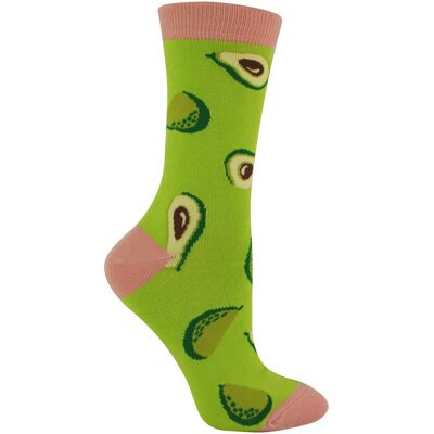 Miss Sparrow - Grappige fruitsokken voor dames - Avocado (Groen) 37-40 Miss Sparrow - Grappige fruitsokken voor dames - Avocado (Groen) 37-40
