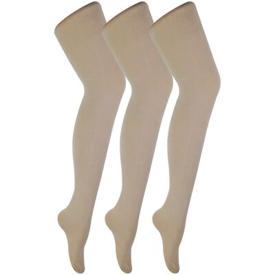 Sock Snob 3 paar dames gekleurde ondoorzichtige 80 denier panty's - Natuurlijk XL Sock Snob 3 paar dames gekleurde ondoorzichtige 80 denier panty's - Natuurlijk XL
