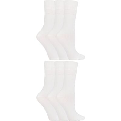 Gentle Grip - 6 paar diabetische damessokken - Wit 37 - 42 Gentle Grip - 6 paar diabetische damessokken - Wit 37 - 42