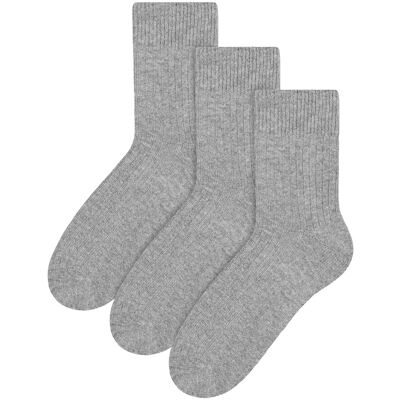 Steven - 3 Paar Multipack Dames Wol Gebreide Sokken Warme Kousen Jurk Sokken - Grijs 40 - 42 Steven - 3 Paar Multipack Dames Wol Gebreide Sokken Warme Kousen Jurk Sokken - Grijs 40 - 42