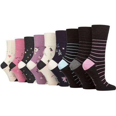 Gentle Grip - Dames 9 Pak Bamboe Sokken - SOLRM414237 37 - 42 Gentle Grip - Dames 9 Pak Bamboe Sokken - SOLRM414237 37 - 42