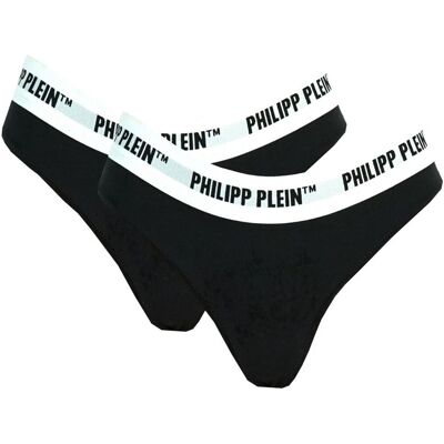 Philipp Plein set van twee zwarte ondergoedstrings XL Philipp Plein set van twee zwarte ondergoedstrings XL