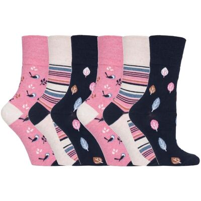 Gentle Grip 6 paar sokken zonder elastiek damessokken met zachte grip - GG168 37 - 42 Gentle Grip 6 paar sokken zonder elastiek damessokken met zachte grip - GG168 37 - 42