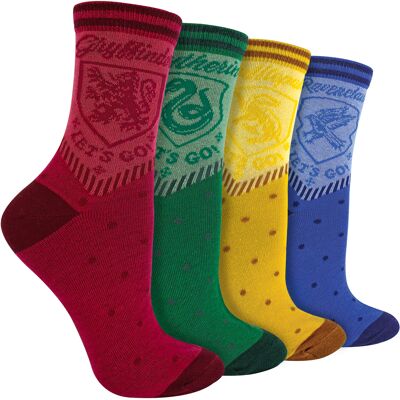 4 Paar Harry Potter Sokken - Assortiment 37 - 42 4 Paar Harry Potter Sokken - Assortiment 37 - 42