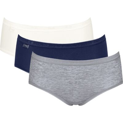 Sloggi Basic+ Midi 3-Pack Onderbroeken XL Sloggi Basic+ Midi 3-Pack Onderbroeken XL