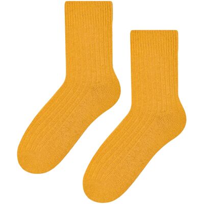 Steven - 1 Paar Dames Wol Jurk Sokken - Thermische Gebreide Sokken voor Winter - Geel 40 - 42 Steven - 1 Paar Dames Wol Jurk Sokken - Thermische Gebreide Sokken voor Winter - Geel 40 - 42