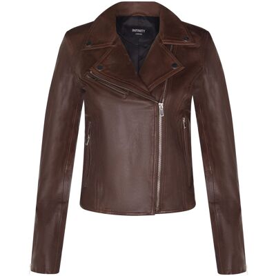 Infinity Leather Dames klassiek leren Brando bikerjack-Loughton 38 Infinity Leather Dames klassiek leren Brando bikerjack-Loughton 38