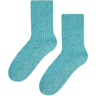 Steven - 1 Paar Dames Wol Jurk Sokken - Thermische Gebreide Sokken voor Winter - Turkoois 40 - 42 Steven - 1 Paar Dames Wol Jurk Sokken - Thermische Gebreide Sokken voor Winter - Turkoois 40 - 42