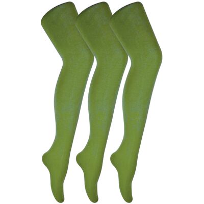 Sock Snob 3 paar dames gekleurde ondoorzichtige 80 denier panty's - Khaki L Sock Snob 3 paar dames gekleurde ondoorzichtige 80 denier panty's - Khaki L