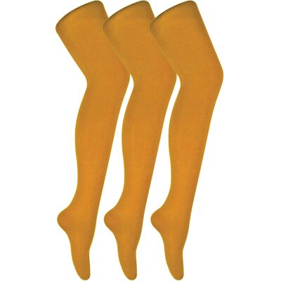 Sock Snob 3 paar dames gekleurde ondoorzichtige 80 denier panty's - Mosterd M Sock Snob 3 paar dames gekleurde ondoorzichtige 80 denier panty's - Mosterd M