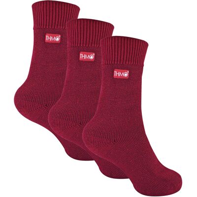 THMO - 3 paar thermo kindersokken - Fuchsia 37-39.5 THMO - 3 paar thermo kindersokken - Fuchsia 37-39.5