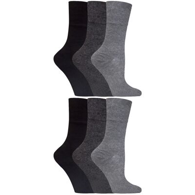 Gentle Grip - 6 paar diabetische damessokken - Grijs 36 37 - 42 Gentle Grip - 6 paar diabetische damessokken - Grijs 36 37 - 42