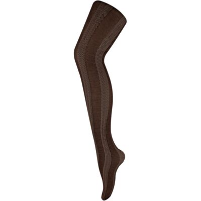 Sock Snob Dames80 denier ondoorzichtig patroon panty's - Stripe Bruin M Sock Snob Dames80 denier ondoorzichtig patroon panty's - Stripe Bruin M