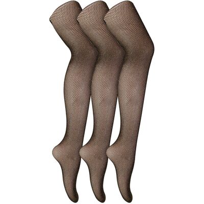 Sock Snob - Dames Fishnet Panty's 3 Paar Stijlvolle Kousen voor Dansfeesten - Zwart Goud One Size Sock Snob - Dames Fishnet Panty's 3 Paar Stijlvolle Kousen voor Dansfeesten - Zwart Goud One Size