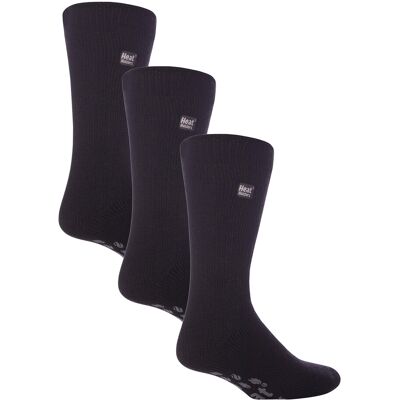 Heat Holders 3 paar pantoffelsokken voor heren met grips - Zwart Grijs 39 - 45 Heat Holders 3 paar pantoffelsokken voor heren met grips - Zwart Grijs 39 - 45