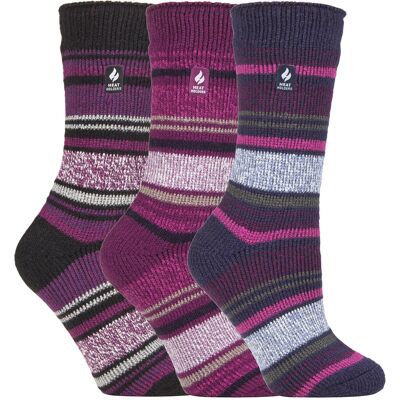Heat Holders - 3 Pack dames thermische sokken - Veelkleurig - Maat UK 4-8 - Winter Heat Holders - 3 Pack dames thermische sokken - Veelkleurig - Maat UK 4-8 - Winter