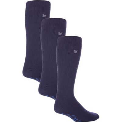 Heat Holders 3 paar pantoffelsokken voor heren met grips - Diepblauw 39 - 45 Heat Holders 3 paar pantoffelsokken voor heren met grips - Diepblauw 39 - 45