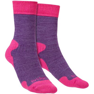 Bridgedale - Dames Zware Merino Wol Boot - Paarse Marle Bridgedale - Dames Zware Merino Wol Boot - Paarse Marle