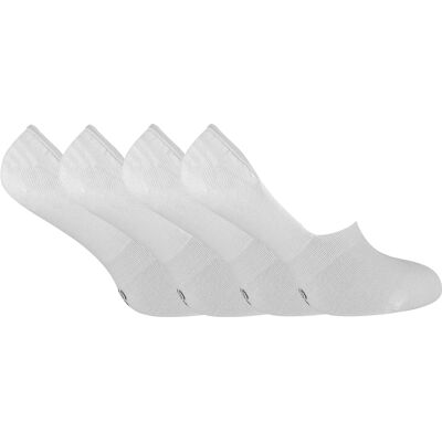 Sock Snob Set van 4 sokken met onzichtbare voering van bamboe voor dames - Wit 37-39.5 Sock Snob Set van 4 sokken met onzichtbare voering van bamboe voor dames - Wit 37-39.5