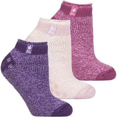 3 Paar Multiverpakking Dames Enkelpantoffelsokken Heat Holders Fleece laag uitgesneden pluizige damessokken met grijpers - Pisa 2 37 - 42 3 Paar Multiverpakking Dames Enkelpantoffelsokken Heat Holders Fleece laag uitgesneden pluizige damessokken met grijpers - Pisa 2 37 - 42