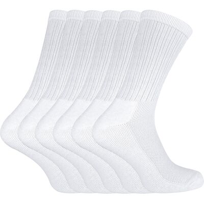 Sock Snob 6 paar sportsokken van bamboe/biologisch katoen - Wit 37-39.5 Sock Snob 6 paar sportsokken van bamboe/biologisch katoen - Wit 37-39.5