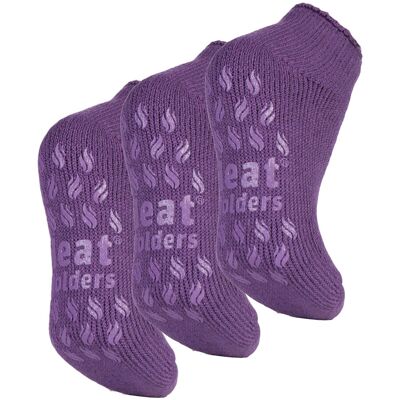 Heat Holders Dames - 3 Paar Multipack Enkelpantoffelsokken - Lila - UK 4-8 Heat Holders Dames - 3 Paar Multipack Enkelpantoffelsokken - Lila - UK 4-8