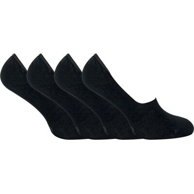 Sock Snob Set van 4 sokken met onzichtbare voering van bamboe voor dames - Zwart 37-39.5 Sock Snob Set van 4 sokken met onzichtbare voering van bamboe voor dames - Zwart 37-39.5