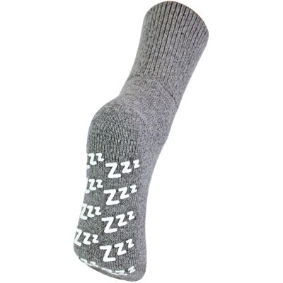 Sock Snob Dames pantoffelsokken van kasjmierwol met Zzz-grepen - Grijs 37 - 42 Sock Snob Dames pantoffelsokken van kasjmierwol met Zzz-grepen - Grijs 37 - 42