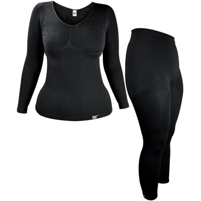 Heat Holders - Dames Thermisch Ondergoed Set - Top & Long Janes - Zwart S/M Heat Holders - Dames Thermisch Ondergoed Set - Top & Long Janes - Zwart S/M