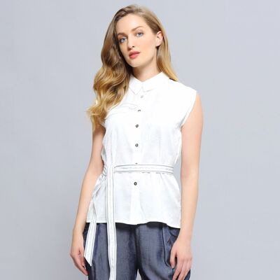 Smart & Joy Mouwloos trimmentshirt M Smart & Joy Mouwloos trimmentshirt M