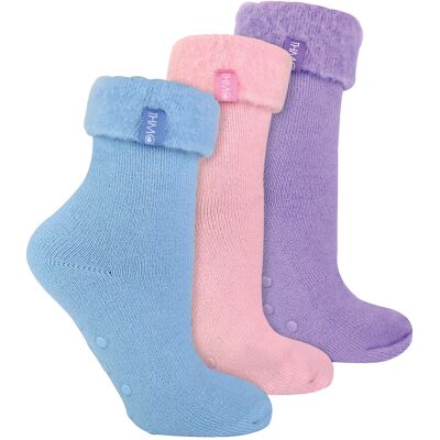 THMO - 3 Paar Dames Pantoffel Sokken met Antislip Grips Bed Sokken - Diverse 37 - 42 THMO - 3 Paar Dames Pantoffel Sokken met Antislip Grips Bed Sokken - Diverse 37 - 42