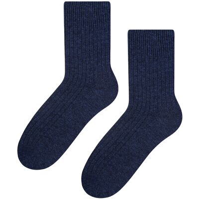 Steven - Heren Wol Kousen 1 Paar - Warme Gebreide Ribbel Kousen voor de Winter - Marine 40 - 42 Steven - Heren Wol Kousen 1 Paar - Warme Gebreide Ribbel Kousen voor de Winter - Marine 40 - 42