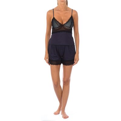Kisses&Love Damespyjama met V-hals 1203 XL Kisses&Love Damespyjama met V-hals 1203 XL