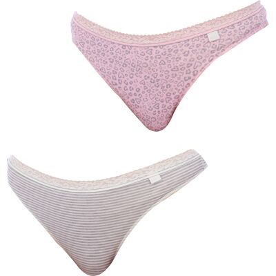 Janira Set van 2 katoenen strings 1031159 Dames S/M Janira Set van 2 katoenen strings 1031159 Dames S/M