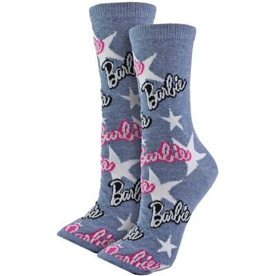 Dames Barbie Sokken Schattige Grappige Casual Novelty Kousen Barbie Cadeaus - Barbie (Blauw) 37 - 42 Dames Barbie Sokken Schattige Grappige Casual Novelty Kousen Barbie Cadeaus - Barbie (Blauw) 37 - 42