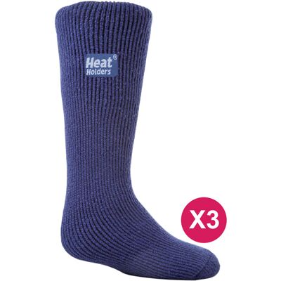 Heat Holders - Set van 3 thermo wintersokken voor kinderen - Diepblauw 43 - 45 Heat Holders - Set van 3 thermo wintersokken voor kinderen - Diepblauw 43 - 45