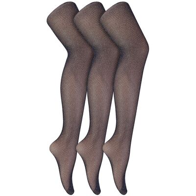 Sock Snob - Dames Fishnet Panty's 3 Paar Stijlvolle Kousen voor Dansfeesten - Zwart Zilver One Size Sock Snob - Dames Fishnet Panty's 3 Paar Stijlvolle Kousen voor Dansfeesten - Zwart Zilver One Size