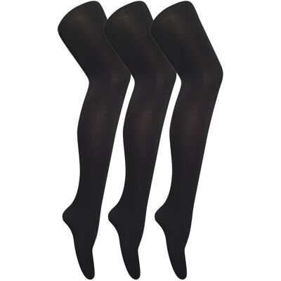 Sock Snob 3 paar dames gekleurde ondoorzichtige 80 denier panty's - Zwart L Sock Snob 3 paar dames gekleurde ondoorzichtige 80 denier panty's - Zwart L