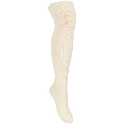 Steven - Dames 1 Paar Over De Knie Wol Sokken Winter Warme Lange Sokken - Ecru Steven - Dames 1 Paar Over De Knie Wol Sokken Winter Warme Lange Sokken - Ecru