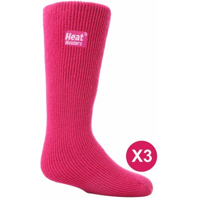 Heat Holders - Set van 3 thermo wintersokken voor kinderen - Framboos 35.5 - 38 Heat Holders - Set van 3 thermo wintersokken voor kinderen - Framboos 35.5 - 38